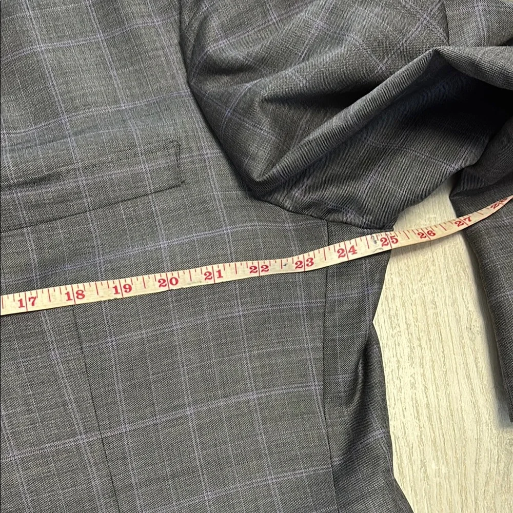 🔥BUNDLESALE Mens Giovanni Elegant Gray & Lavender Plaid Sports Coat Blazer